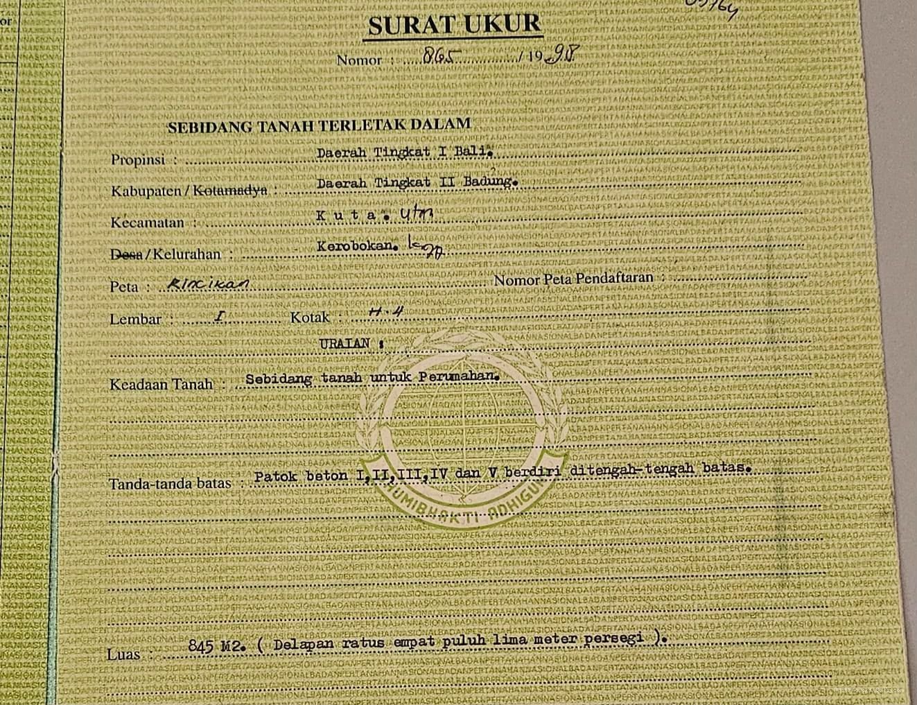tanah komersil muding indah
